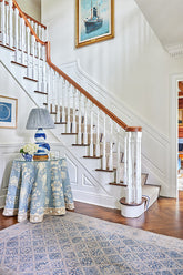 Dorset DOR-3 Blue Printed Area Rug – Vintage-Inspired Traditional Design